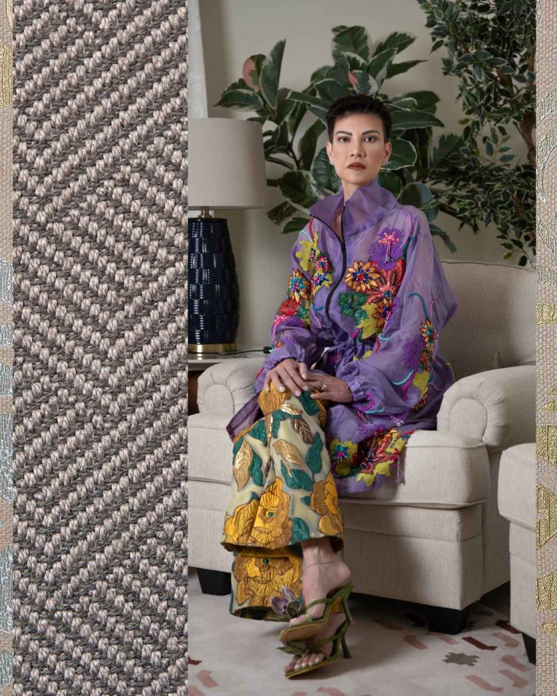 A modern take on Filipiniana, Moira’s piña ensemble combines traditional craftsmanship with 
distinctive personal patterns and contemporary elegance.